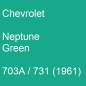 Preview: Chevrolet, Neptune Green, 703A / 731 (1961).